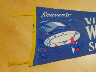 1960 VIII Winter Olympic Games Squaw Valley CA Red Felt Pennant Olympics Sport 2