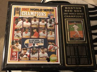 2007 Boston Red Sox World Series Champions David Ortiz Plaque