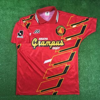 Mens Mizuno Nagoya Grampus Eight Home 1995 Camisa Trikot Maillot Maglia Soccer