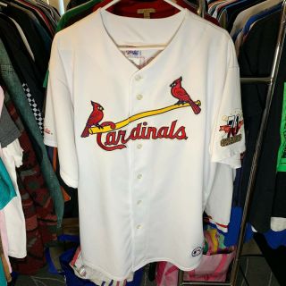 1998 Mark Mcgwire St.  Louis Cardinals 70 Home Run Majestic Jersey Xxl