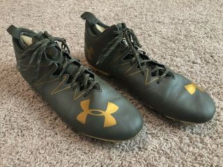 Notre Dame Football Under Armour Team Cleats 2016 Shamrock Series Size 13.  5