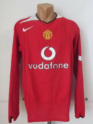 Manchester United 2004/2006 Home Football Shirt Soccer Jersey Long Sleeve Nike L