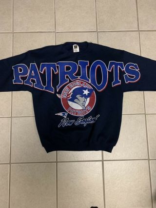 Vtg 90s England Patriots Nfl Legend Athletics Crewneck Sweatshirt Xl