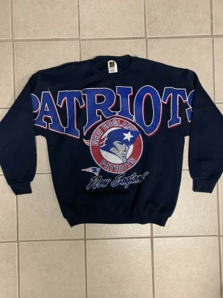 VTG 90s England Patriots NFL Legend Athletics Crewneck Sweatshirt XL 2