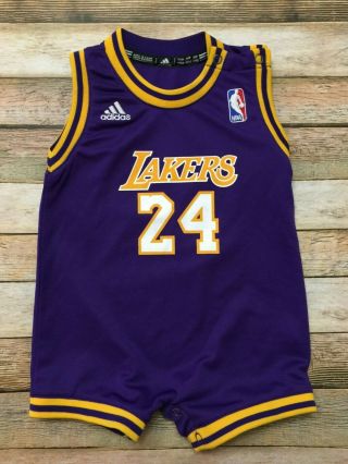 Los Angeles Lakers Adidas Jersey Kobe Bryant Toddler One Piece Romper 18 Months