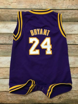 Los Angeles Lakers Adidas Jersey Kobe Bryant Toddler One Piece Romper 18 Months 2