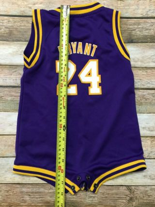 Los Angeles Lakers Adidas Jersey Kobe Bryant Toddler One Piece Romper 18 Months 3