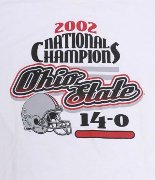 Vintage 2002 Ohio State Buckeyes Football National Champions T Shirt