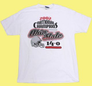 vintage 2002 OHIO STATE BUCKEYES FOOTBALL National Champions T Shirt 2