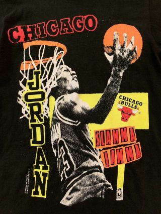 Vintage 90’s Chicago Bulls Michael Jordan Shirt M Magic Johnson T’s Slamma Jamma 2