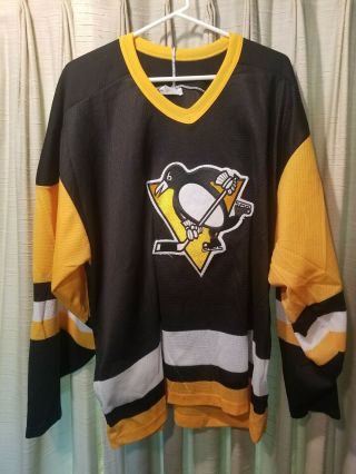 Awesome Ccm Pittsburgh Penguins Hockey Jersey Adult Xl Nhl No Name Air - Knit