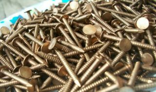 150 Vintage 1 " Long,  U.  S.  A Made,  Solid Bronze Nails,  Crafts - Boat Building - Repair