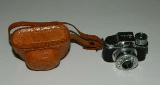 Vintage Rare Beica Miniature Japan Spy Camera With Leather Hit Case Photography
