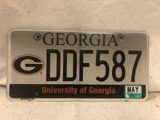 2017 Georgia License Plate (university Of Georgia)