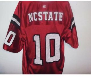 North Carolina Nc State Wolfpack Red Football 10 Jersey Ncaa Sz L