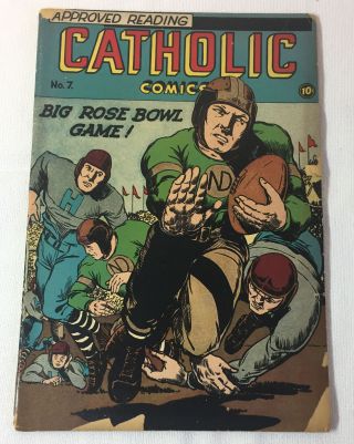 1946 Catholic Comics 7 Notre Dame Football Bill Brown