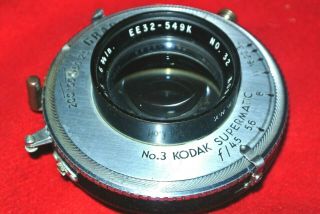 Vintage No 3 Kodak Supermatic Graphic Shutter Anastigmat F - 4.  5 6 3/8 In Lens