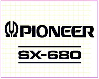 Pioneer Sx - 680 Etched Glass Sign W/base