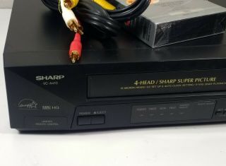 Sharp VCR VHS Player VC - A410U 4 Head Video Cassette Recorder 2