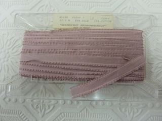 Very Vintage French Ribbon 5/8 " Double Ruffles Rose Color,  Great Millinery Item