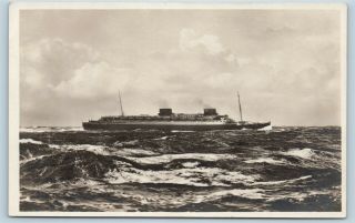 Postcard Norddeutscher Lloyd Bremen Ss Europa Steamer Ship C1930s Rppc Photo V3