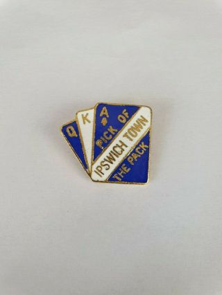 Ipswich Town Fc - Vintage Enamel Coffer Crest Badge