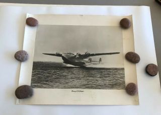 Rare 1930’s 1940’s Pan American Yankee Clipper Boeing 314 Vintage Poster 20”x16”