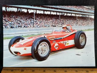 1961 Champion Spark Plug Johnny Boyd Indy 500 6x9 Postcard