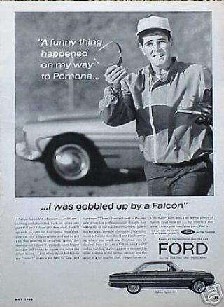 1963 63 Ford Falcon Vintage Ad " Gobbled " Cmy Store 4more 5,  =