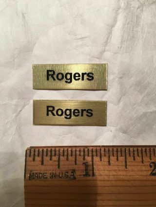 (2) Rogers Ls3/5a Ls3 Speaker Gold Emblems