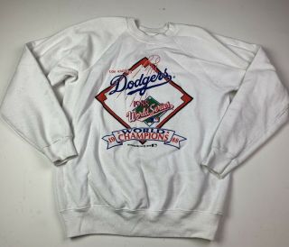 Los Angeles Dodgers 1988 World Series Champions Sz L Sweatshirt Baseball (flaws)