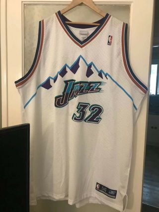 Authentic Reebok Karl Malone Utah Jazz Nba Basketball Jersey 56 3xl.  Mitchell