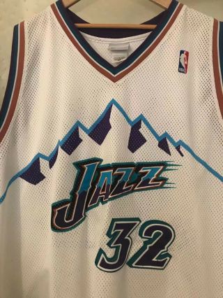 Authentic Reebok Karl Malone Utah Jazz NBA Basketball Jersey 56 3XL.  Mitchell 2