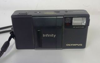 Olympus Infinity 35mm Film Camera 1:2.  8 Zuiko Lens Point & Shoot