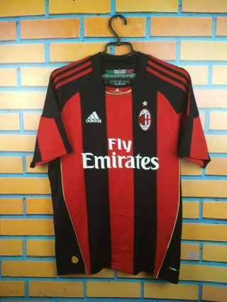Ac Milan Jersey Medium 2010 2011 Home Shirt P96288 Soccer Football Adidas