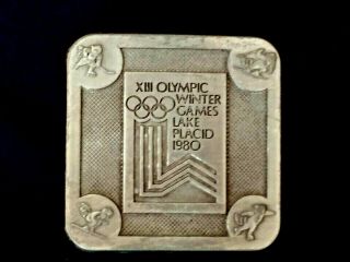 1980 Xiii Olympic Winter Games Lake Placid Belt Buckle