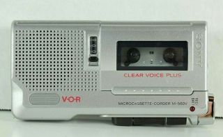 Sony M - 560v Microcassette Recorder Vor Clear Voice Plus,  6 Tapes S1 - 1
