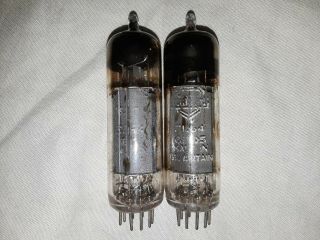Pair Mullard El84 6bq5 Vacuum Tubes Vintage,  Made In Gt.  Britain