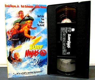 Surf Ninjas VHS 1993 Ernie Reyes Jr Rob Schneider Leslie Nielsen Tone Loc VTG 3