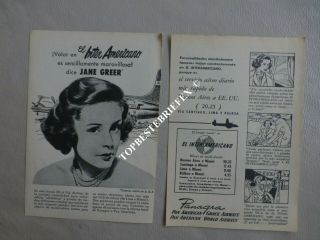 Panagra Paa Airlines Ad Old Advertising Argentine B29 Double Page