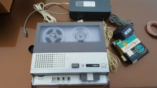 Vintage AIWA TP - 703 Portable Reel To Reel Tape Recorder with remote on/off cntrl 2