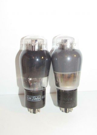 2 Sylvania Made Smoked Glass 6l6g Amplifier Tubes.  Tv - 7 Test Strong.