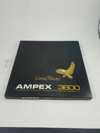 Grandmaster Ampex 3600 10 - 1/2 " Reel To Reel Tape 1mil Backcoated Zz Top After Br