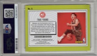 2018 - 19 Panini Contenders Trae Young Lottery Cracked Ice ' d 25 Rookie Rc PSA 10 2