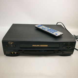 Philips 4 Head Hifi Stereo Vcr Vhs Player Vrz360 With Universal Remote