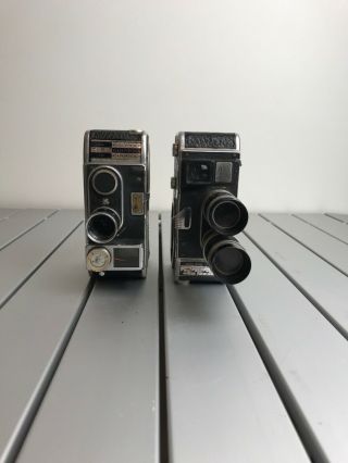 Two Antique Bolex Paillard 8mm Movie Camera
