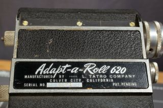 L.  Tatro Adapt - A - Roll 620 Film Roll Holder/adapter - 2x3 Roll Film Back,  Film