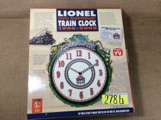 Lionel 100th Anniversary Alarm Clock Box With Instructions & Certificate