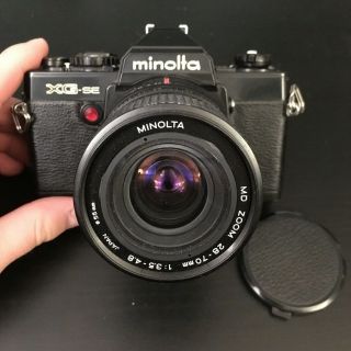 Vintage Minolta Xg - Se Slr Film Camera 35mm With Md Zoom 28 - 70mm Lens 3.  5 - 4.  8 Wow
