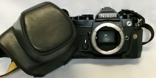 Vintage Nikon Fm 35mm Slr Film Camera Black Body Only